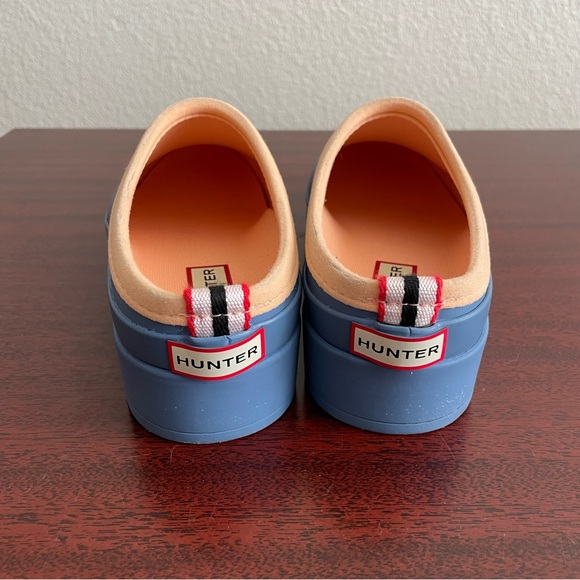 Hunter Play Women’s Blue Rubber Clog Slip Ons - Picture 4 of 7